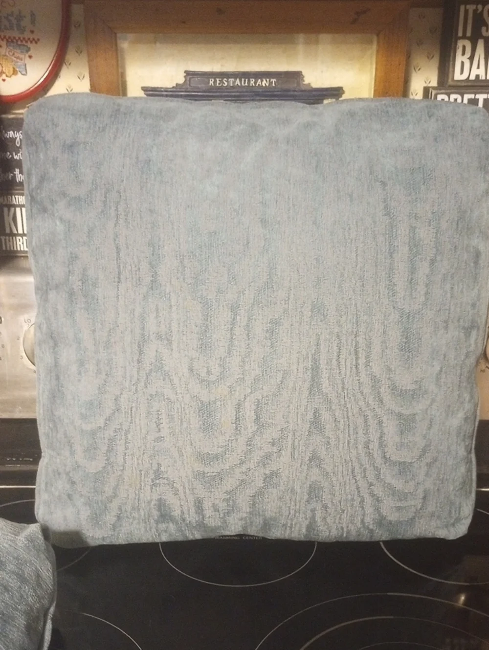 Set of 2 Square 18 Inch Blue Toss Pillows for Couch, Loveseat or Chair